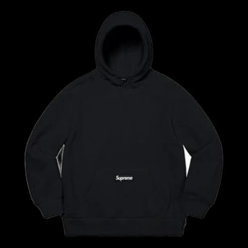Supreme Polartec Hooded Sweatshirt 'Black White'