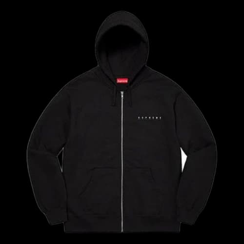 Supreme Globe Zip Up Hooded Sweatshirt 'Black'
