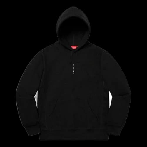 Supreme Micro Logo Hooded Sweatshirt 'Black'