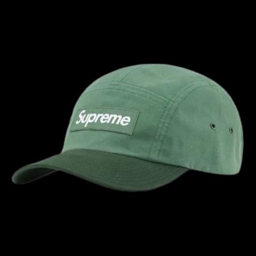 Supreme Waxed Cotton Camp Cap 'Green White'