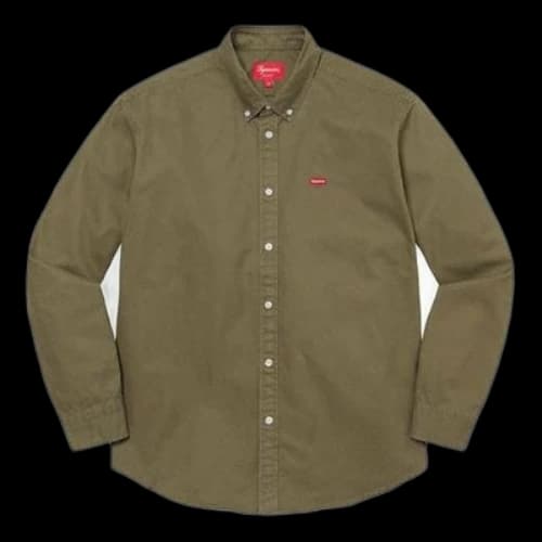 Supreme Small Box Twill Shirt 'Olive Green'