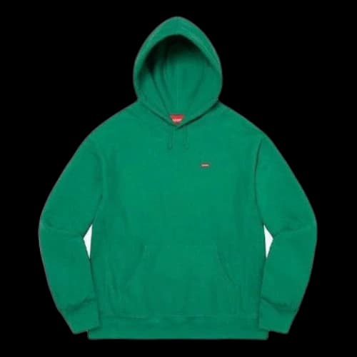 Supreme Small Box Hooded Sweatshirt 'Green Red'