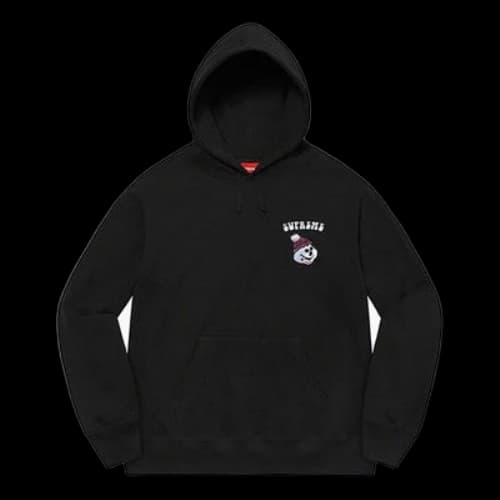 Supreme Snowman Hooded Sweatshirt 'Black White'