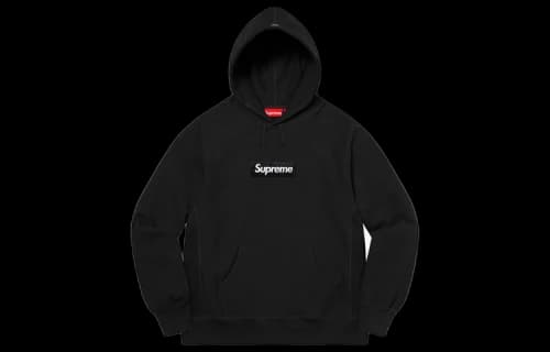 Supreme Box Logo Hooded Sweatshirt 'Black White'