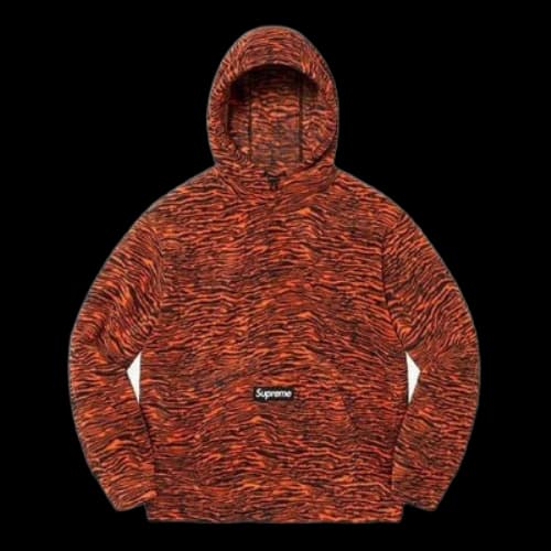 Supreme x Polartec Hooded Sweatshirt 'Orange Black'