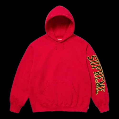 Supreme Sleeve Arc Hooded Sweatshirt 'Red Yellow Black'