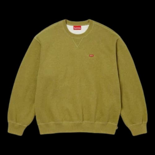 Supreme FW23 Week8 Small Box Crewneck Logo Sweater 'Yellow'