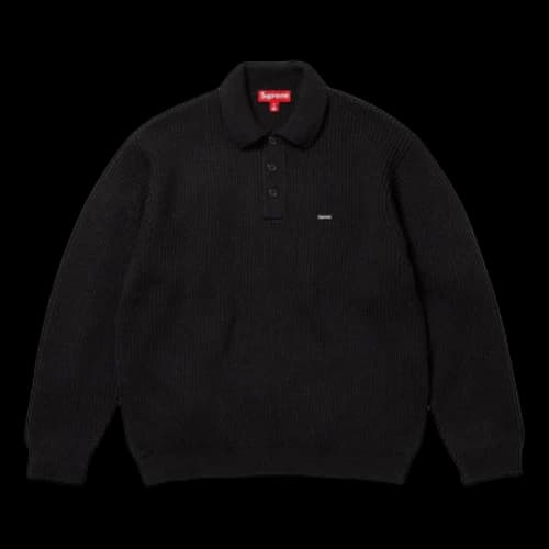 Supreme FW23 FW23 Week11 Small Box Polo Sweater 'Black'