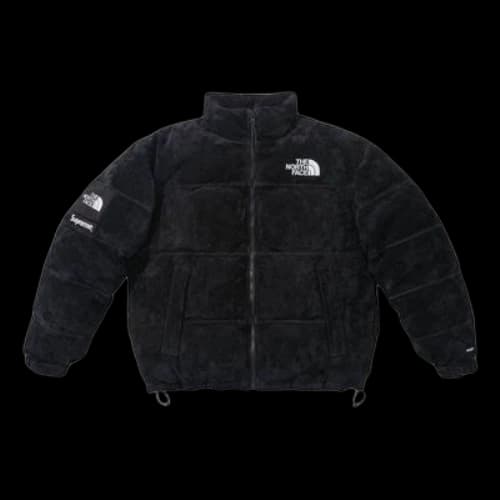 Supreme x The North Face Suede Nuptse Jacket 'Black White'