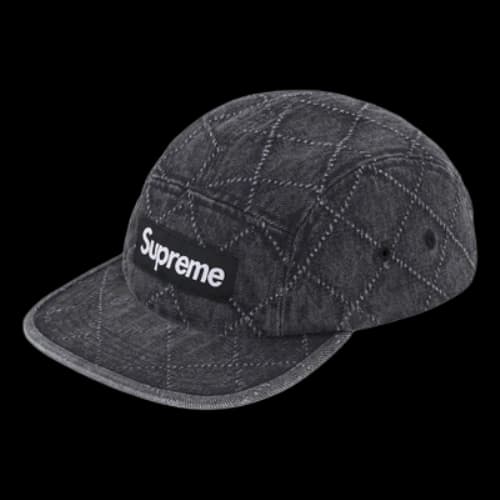 Supreme FW23 Week5 Punched Denim Camp Cap 'Black'