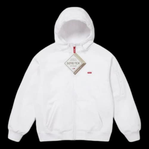 Supreme x WINDSTOPPER Zip Up Hooded Sweatshirt 'White'