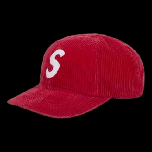 Supreme Corduroy S Logo 6-Panel Hat FW24 'Bright Red'