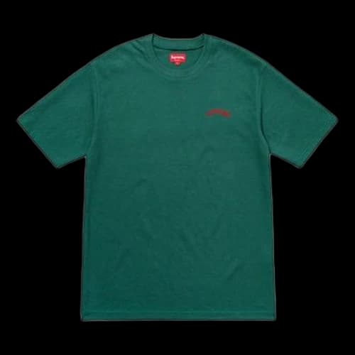 Supreme SS18 Mesh Arc Logo Tee Dark Green Logo Tee