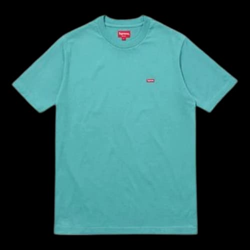 Supreme SS17 Small Box Tee Dusty Teal Logo Tee
