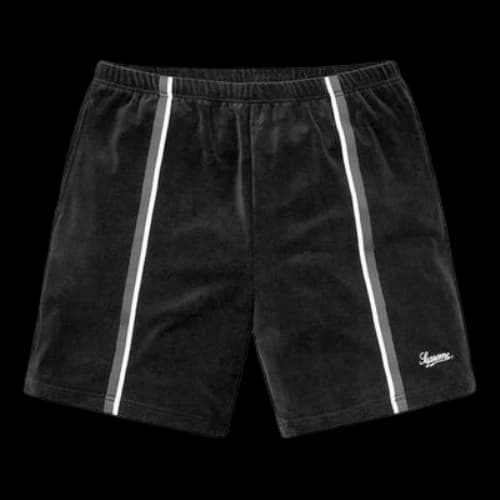 Supreme SS18 Velour Warm Up Short Black
