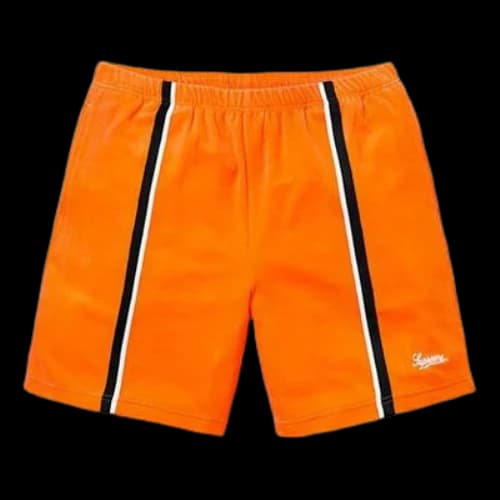 Supreme SS18 Velour Warm Up Short Orange