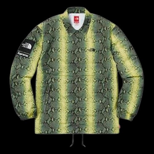 Supreme x The North Face Snakeskin Taped Seam Coaches Jacket 'Green Yellow'