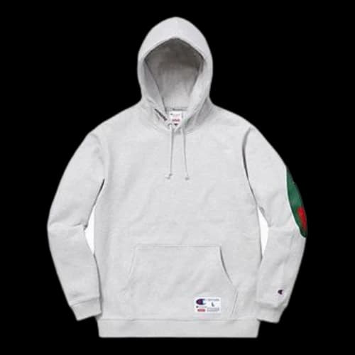 Supreme x Champion Hooded Sweatshirt 'Grey Green'