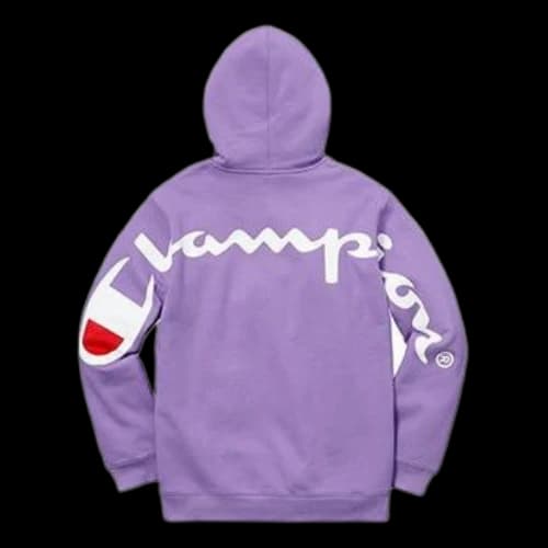 Supreme SS18 Champion Hooded Sweatshirt Light Purple