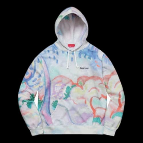Supreme SS18 Landscape Hooded Sweatshirt Multicolor