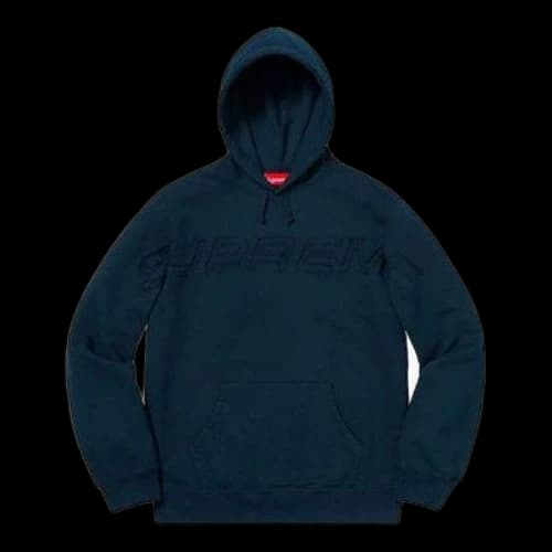 Supreme Set In Logo Hooded Sweatshirt 'Navy'
