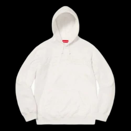 Supreme SS19 Set In Logo Hooded Sweatshirt White Logo