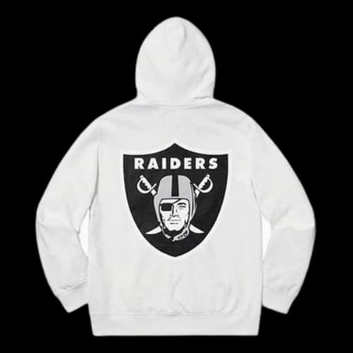 Supreme SS19 x NFL Raiders 47 Hooded Sweatshirt
