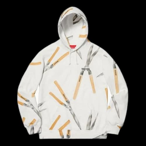 Supreme SS19 Shears Hooded Sweatshirt White