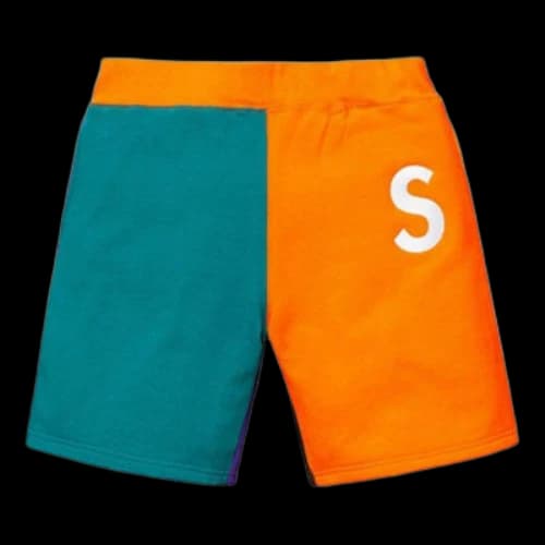 Supreme SS19 S Logo Colorblocked Sweatshort Orange S