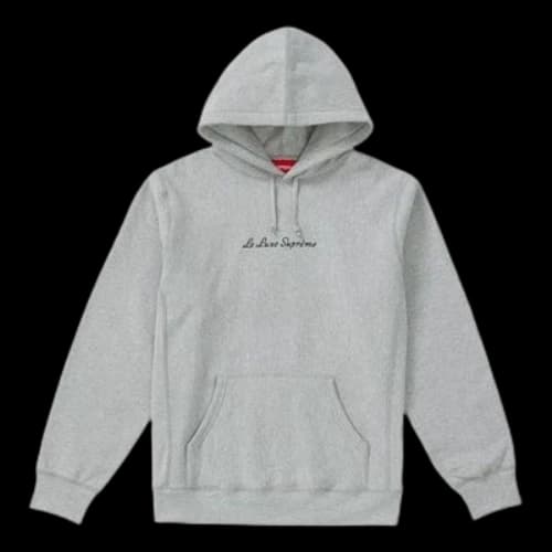 Supreme Le Luxe Hooded Sweatshirt 'Grey Black'