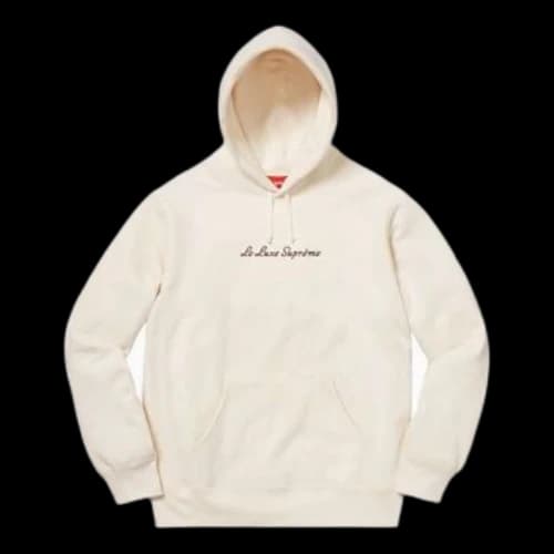 Supreme Le Luxe Hooded Sweatshirt 'White Black'