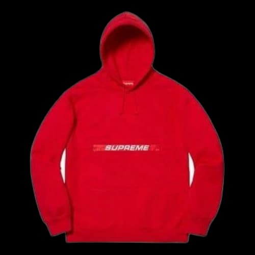 Supreme Zip Pouch Hooded Sweatshirt 'Red White'