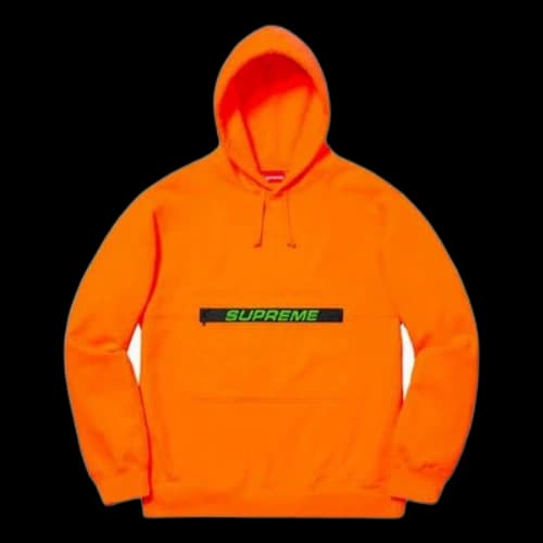 Supreme SS19 Zip Pouch Hooded Sweatshirt Logo