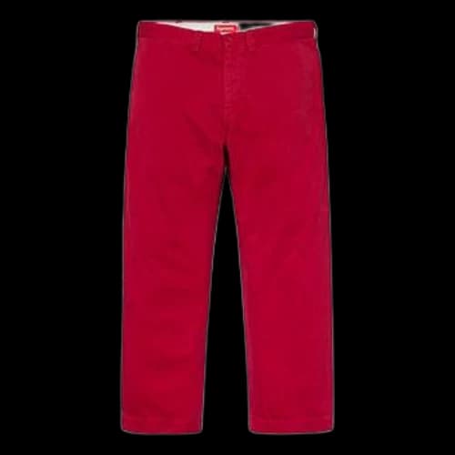 Supreme SS19 Arc Logo Chino Pant Red Casual Long Pants