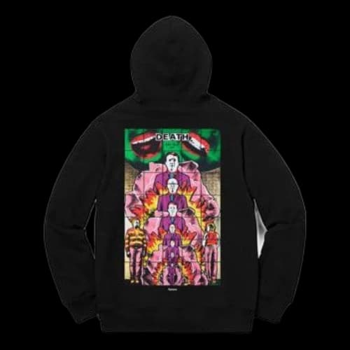 Supreme SS19 Gilbert & George/ DEATH Hooded Sweatshirt Black