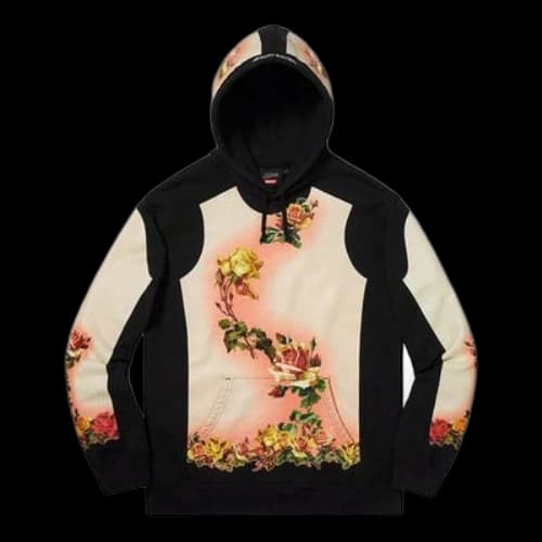 Supreme x Jean Paul Gaultier Floral Print Hooded Sweatshirt 'White Black Yellow'