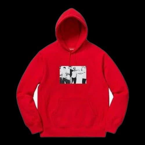 Supreme Classic Ad Hooded Sweatshirt 'Red White'