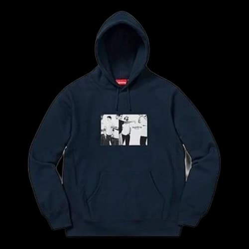 Supreme Classic Ad Hooded Sweatshirt 'Navy White'