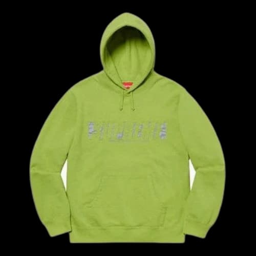 Supreme Reflective Cutout Hooded Sweatshirt 'Green'