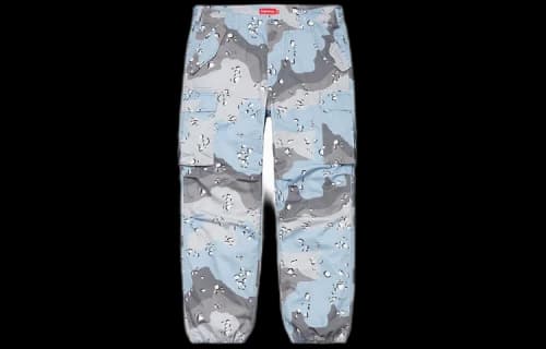 Supreme SS20 Week 1 Cargo Pant Drawstring Casual Pants Unisex Blue Camouflage