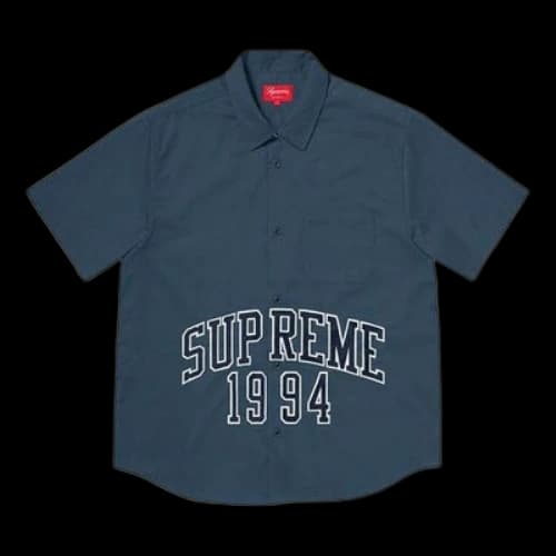 Supreme Arc Logo S/S Work Shirt 'Teal White'