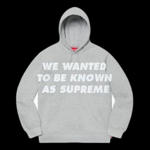 Supreme Known As Hooded Sweatshirt 'Grey White'
