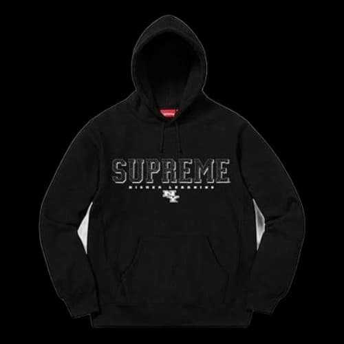 Supreme Gems Hooded Sweatshirt 'Black White'