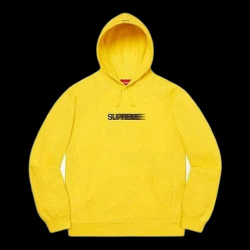 Supreme Motion Logo Hooded Sweatshirt 'Yellow Black'