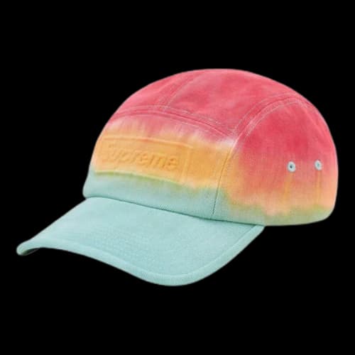 Supreme Embossed Denim Camp Cap 'Blue Orange Red'