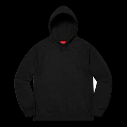 Supreme Laser Cut S Logo Hooded Sweatshirt 'Black'