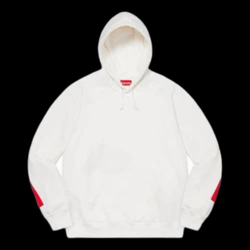 Supreme Big Logo Hooded Sweatshirt 'White Red'