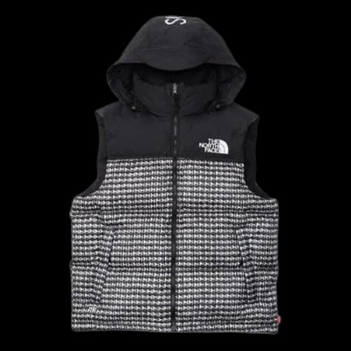 Supreme x The North Face Studded Nuptse Vest 'Black White'