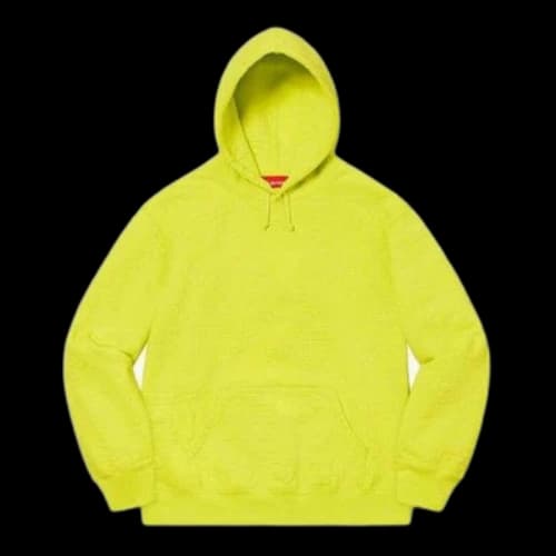 Supreme Embossed Logos Hooded Sweatshirt 'Yellow'