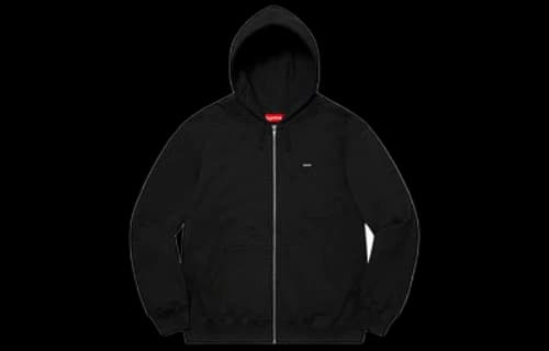 Supreme Small Box Zip Up Hooded Sweatshirt 'Black'